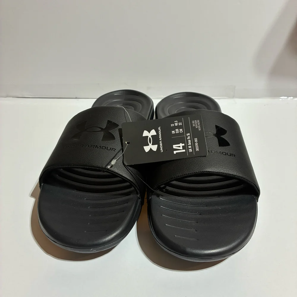 Under Armour Ansa Slides - Black - Size 14 - New